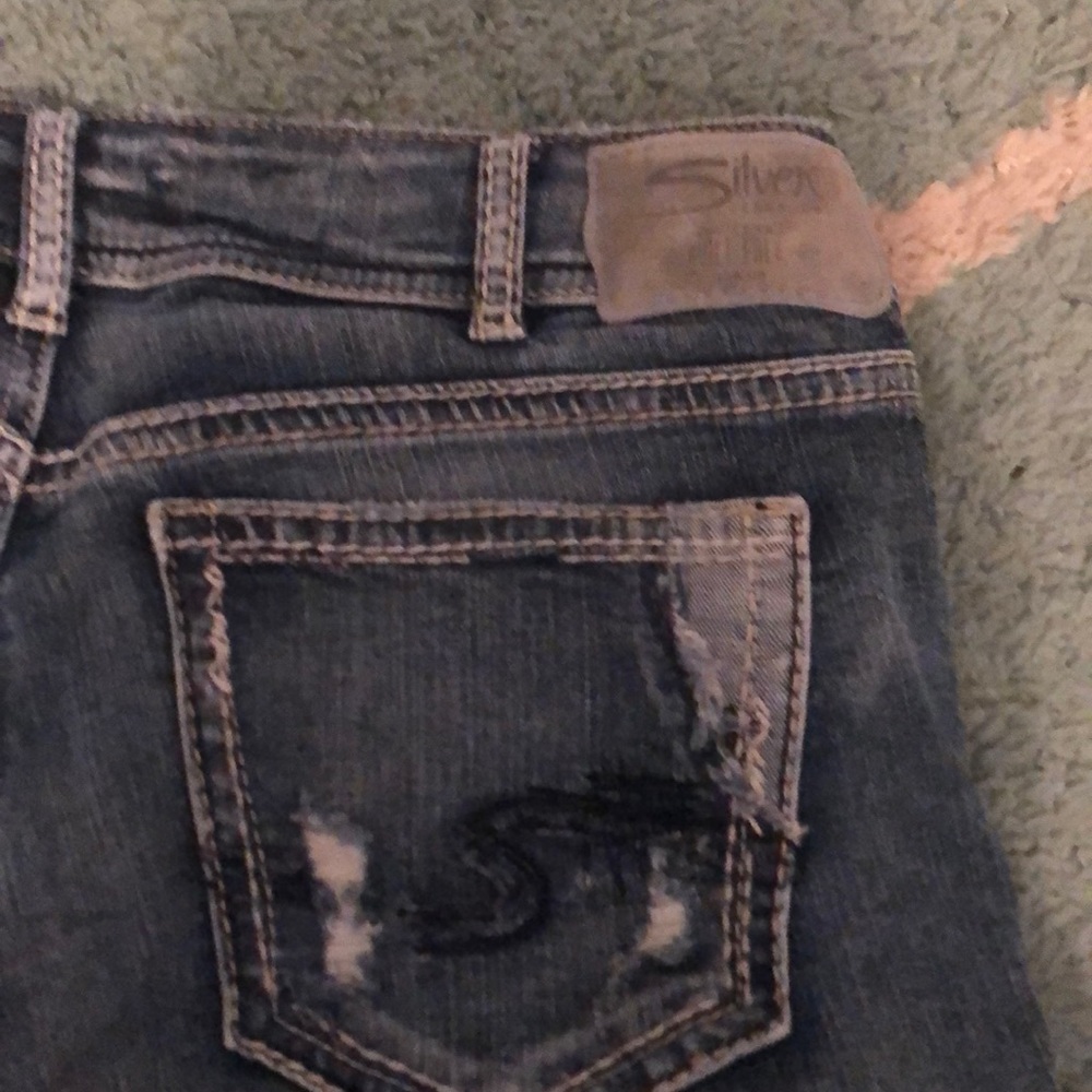 Women’s Silver denim capris 30/22.5